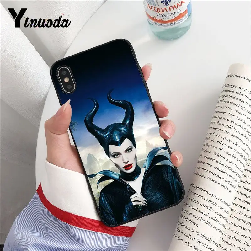 Yinuoda Angelina Jolie черный мягкий чехол для телефона из ТПУ iPhone 8 7 6 6S Plus 5 5S SE XR X XS MAX Coque Shell