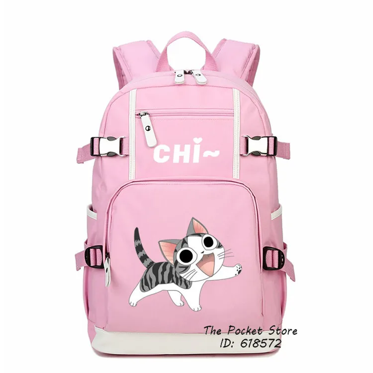 1 Женский рюкзак Kawaii Cat, милый домашний рюкзак Chi's, тканевый школьный рюкзак Chi Cat, розовый рюкзак для путешествий - Цвет: 1
