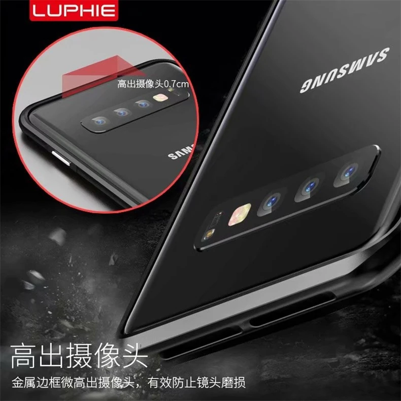 Роскошный Ультратонкий алюминиевый чехол-бампер Luphie для Samsung Galaxy S10 &amp S10e + Plus 2