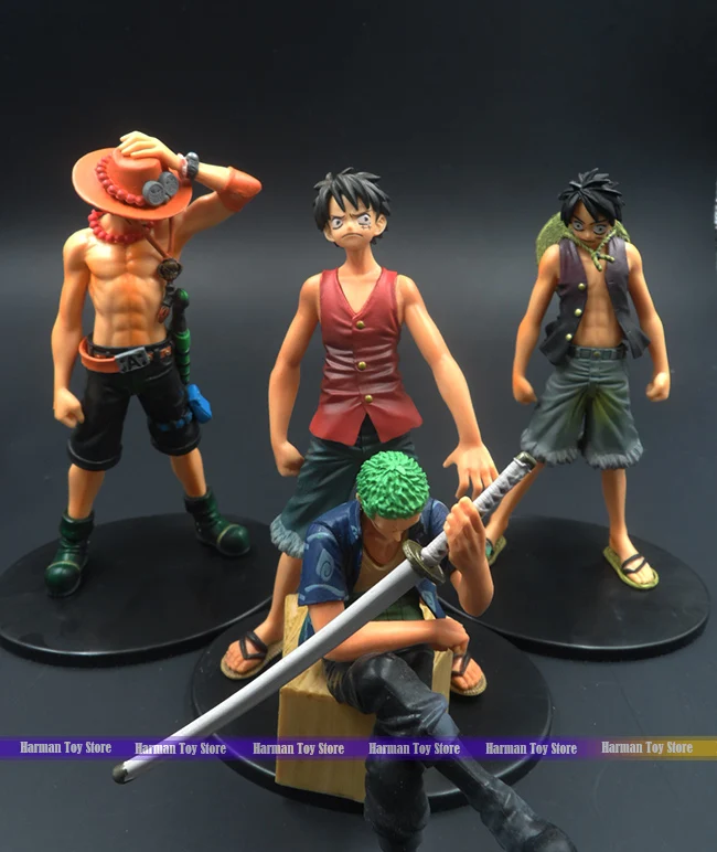 Фигурка японского аниме Luffy 2 шт./лот 13 18 см цельная фигурка из ПВХ D.Luffy Roronoa Zoro