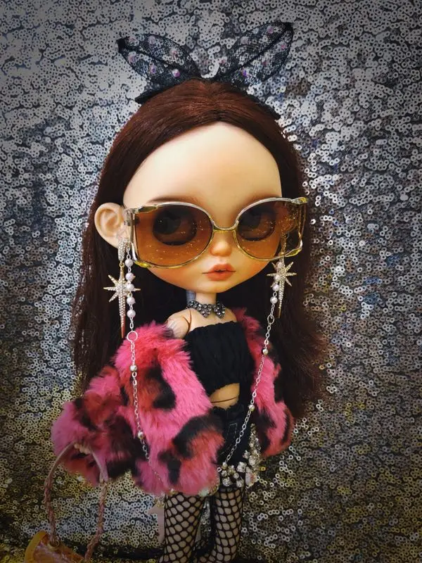 T02-X606 Blyth кукольная одежда 1/6 куклы аксессуары azone одежда ручной работы розовая красная шуба 1 шт