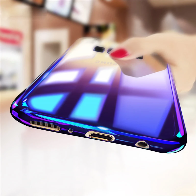 Slim Hard Phone Cases for Samsung Galaxy S8 S9 S10 Plus Case Gradient Plastic S7 edge NOTE 8 9 Cover Coque|Бамперы| |