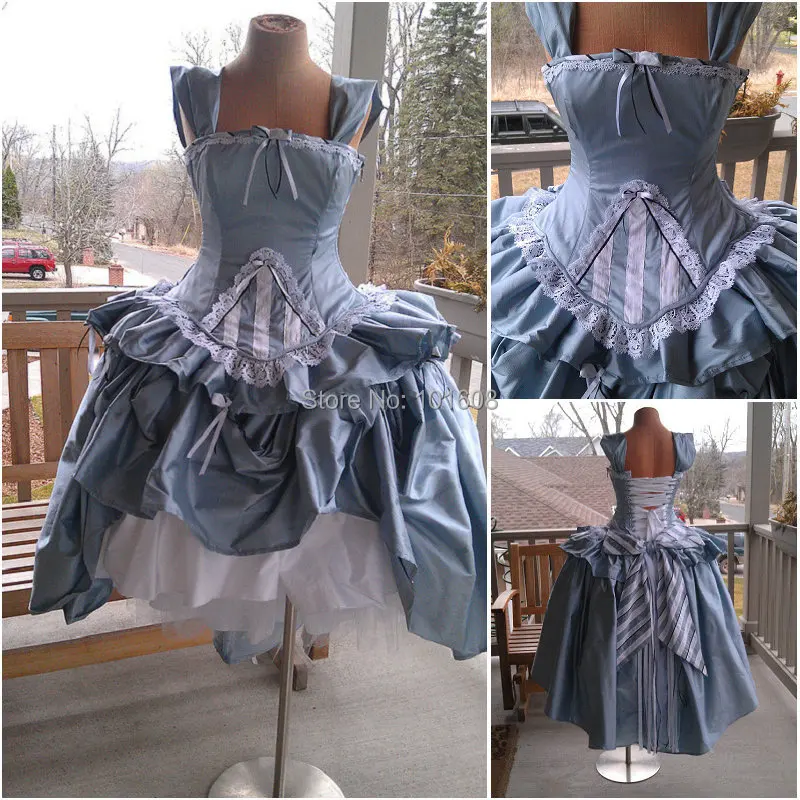 Женское/Гражданская война цельнокроеное бальное платье для Хэллоуина US 4-16