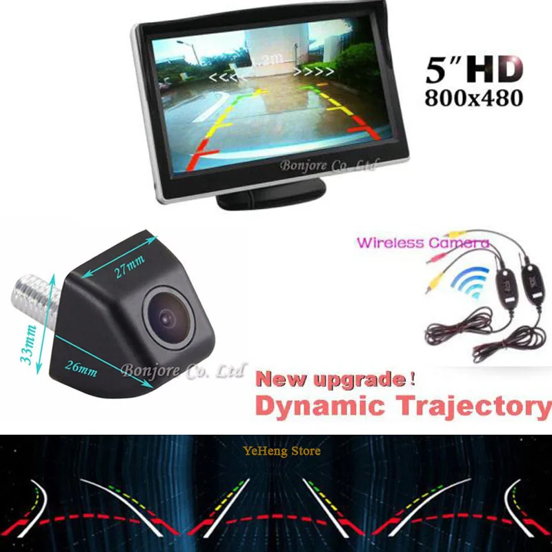 Лучший 5 дюймовый парковочный Hd дисплей 3 в 1 для автомобиля 800*480 Беспроводная