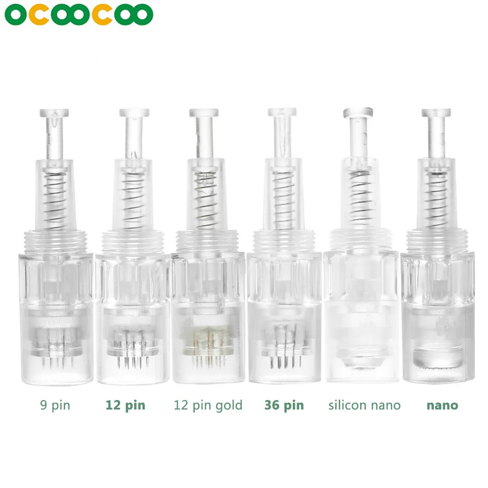 50 шт./лот сменный винтовой картридж для Derma Pen Micro игла 9 pin/ 12 36 nano иглы