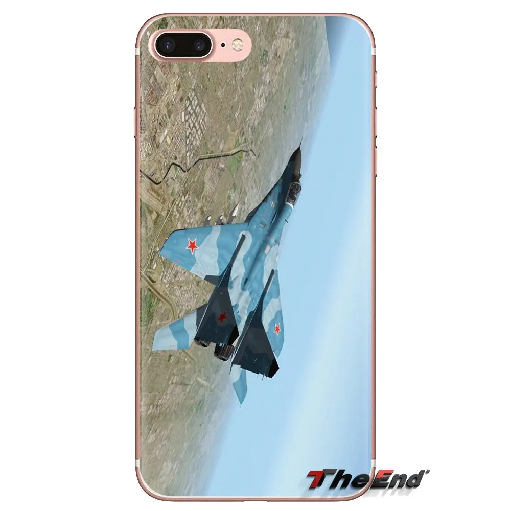 For iPod Touch Apple iPhone 4 4S 5 5S SE 5C 6 6S 7 8 X XR XS Plus MAX Mig 29 Fighter Aircraft Wallpaper Silicone Phone Skin Case |