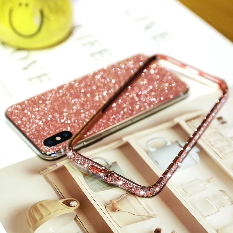 Роскошный бампер с блестками для смартфона iPhone 12 11 13 14 Pro Max Diamond корейского производства iPhone XS Max XR 8 7 6 6S Plus.