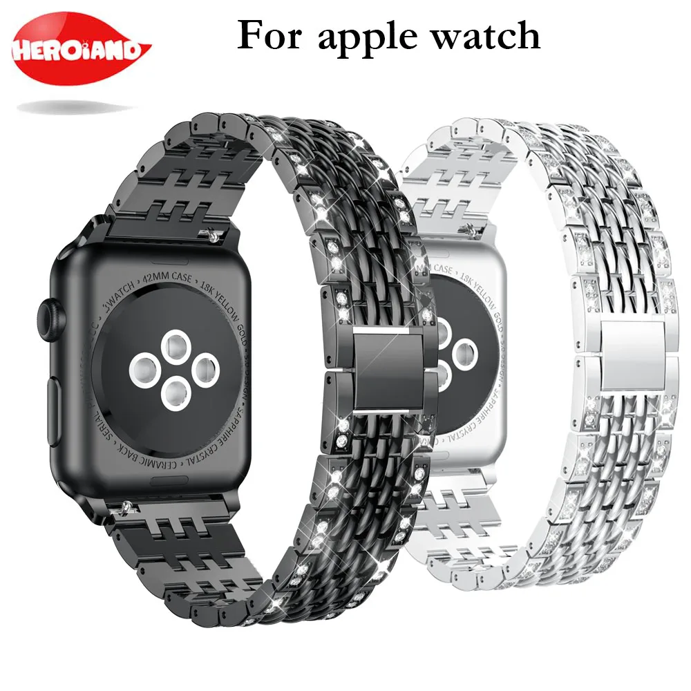 Новинка для apple i watch band наручные роскошные аксессуары из стали с бриллиантами