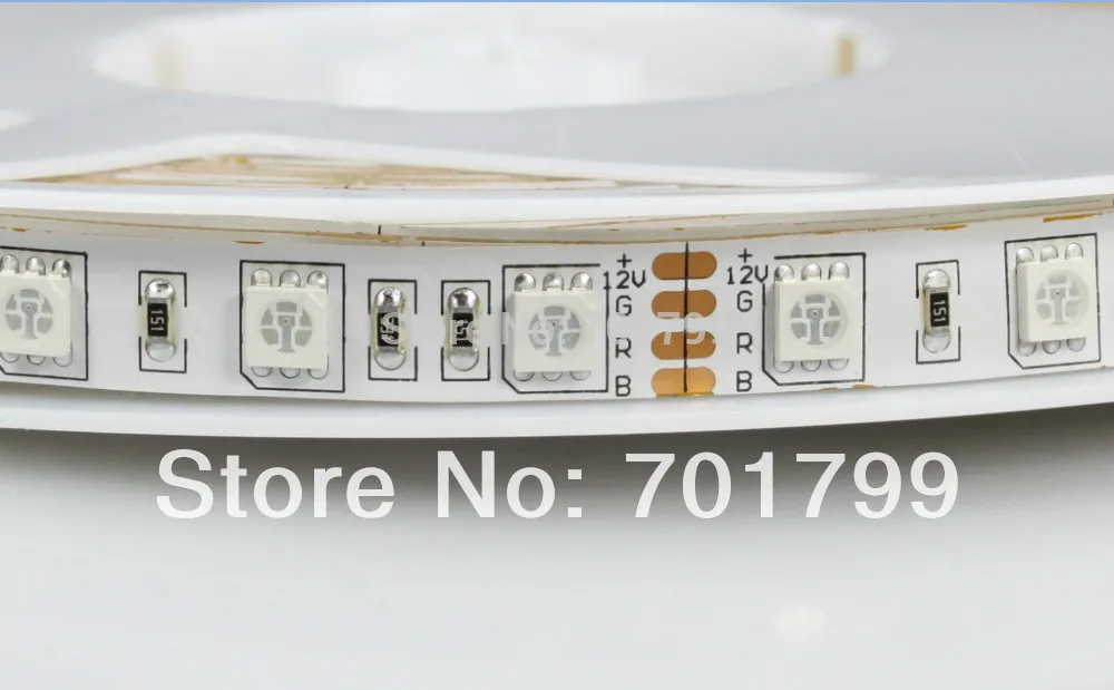 Светодиодная лента 5050 SMD 12V гибкий свет 60LED/m 5m 300LED белый теплый синий зеленый