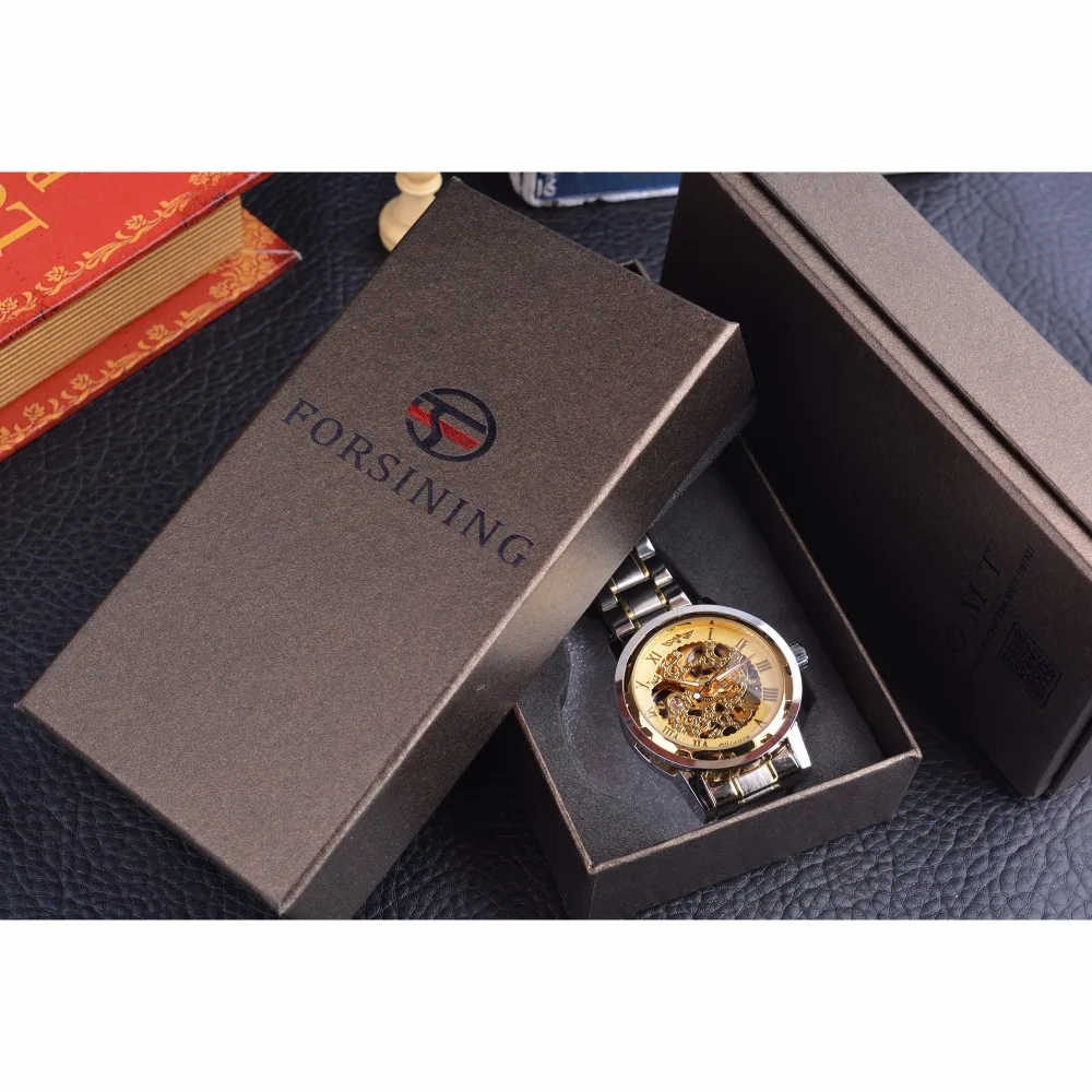 Часы наручные Winner Мужские механические классические дизайнерские прозрачные с Т