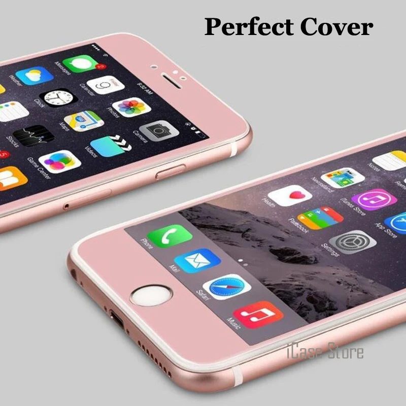 Полное покрытие протектор экрана закаленное стекло для iPhone 6 6s Plus 7 Закаленное