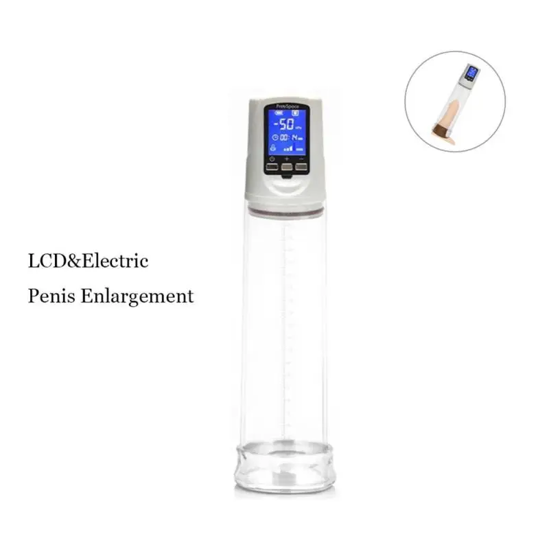 Penis pump men's rechargeable LCD display penis vacuum enlargement enhancer extender massage | Красота и здоровье