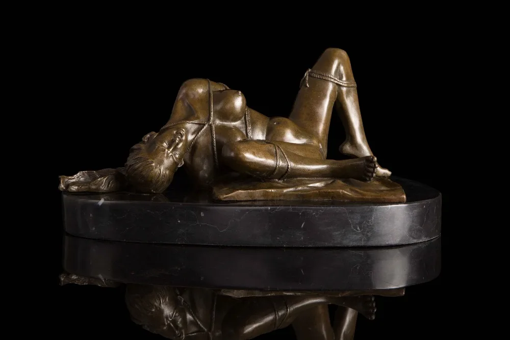 ATLIE бронзы сексуальный рабский Связывание девушка Обнаженная Бронзовая