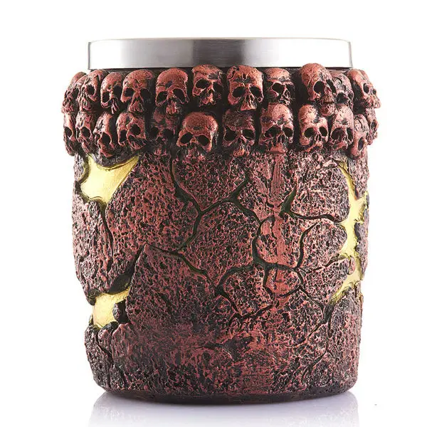 Креативные 3D бронзовые кружки Monster Skulls кружка из нержавеющей стали с двойной