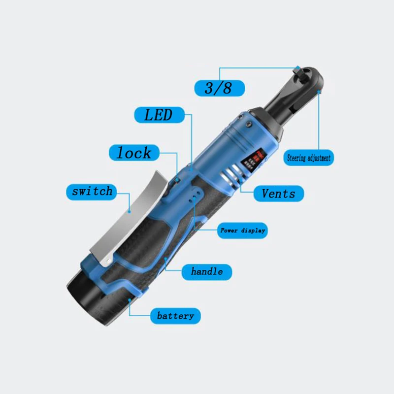 Набор электрических гаечных ключей 25 в 3/8 дюйма|Электрические ключи| |