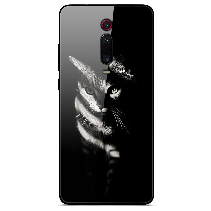 04 Tempered Glass Case For Xiaomi mi 9T Cover Mi9T Pro Soft Bumper 3D Cat Printing Funda For Xiaomi mi 9T Pro mi9T Mi9 T Phone Case - Цвет: 04