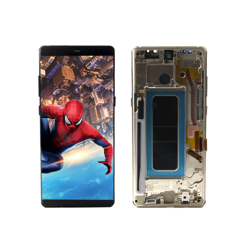 N8 With Gold Frame Протестирован для SAMSUNG GALAXY Note 8 lcd Note8 дисплей кодирующий преобразователь сенсорного экрана в сборе Замена для SAMSUNG Note 8 lcd - Цвет: N8 With Gold Frame