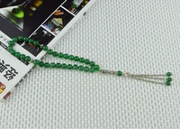 2020 new arrival green stone bead islamic musilm 33 prayer beads tashih rosary beads misbaha for thanks giving day holiday gift
