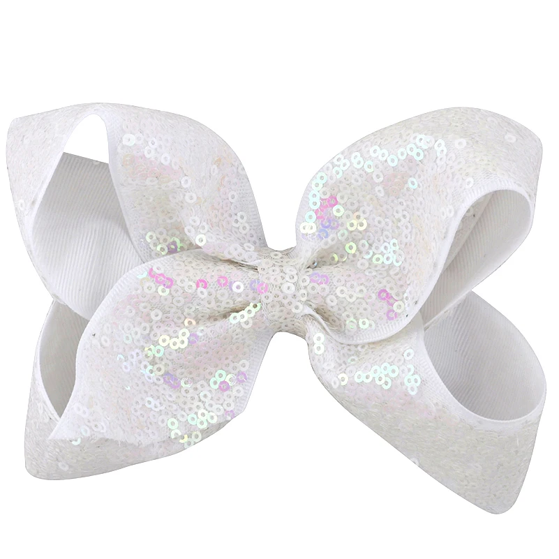 6 дюймов Большая заколка для волос с блестками из корсажной ленты банты заколки