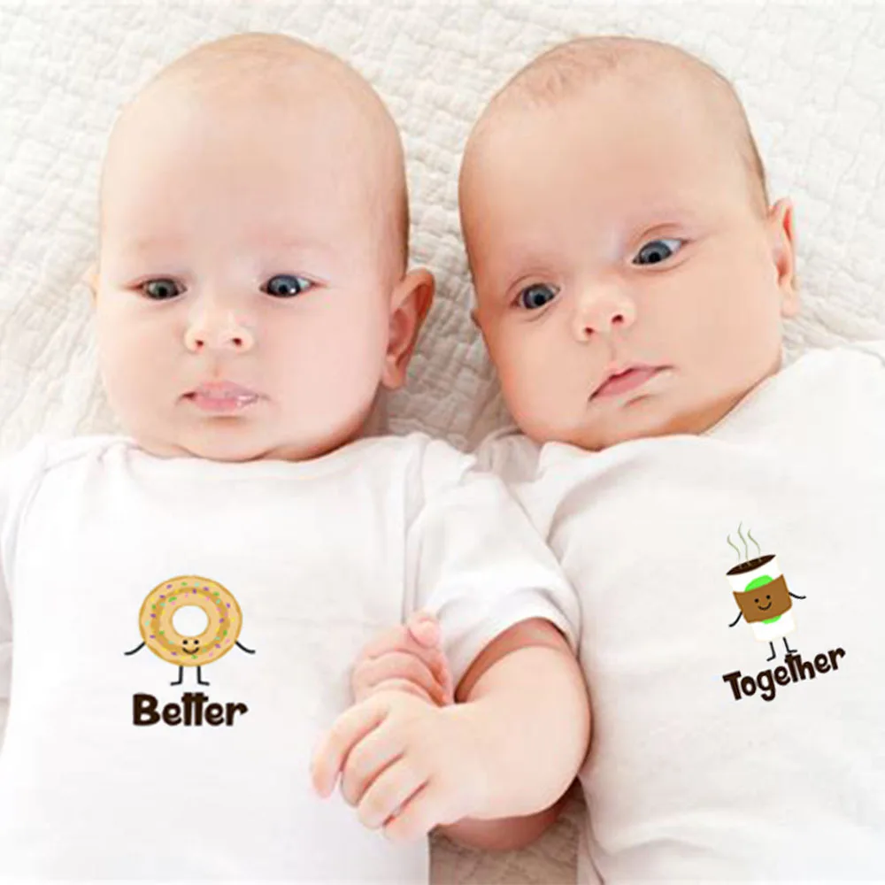 Better Together/Одежда для близнецов унисекс боди мальчиков и девочек детей от 12 месяцев