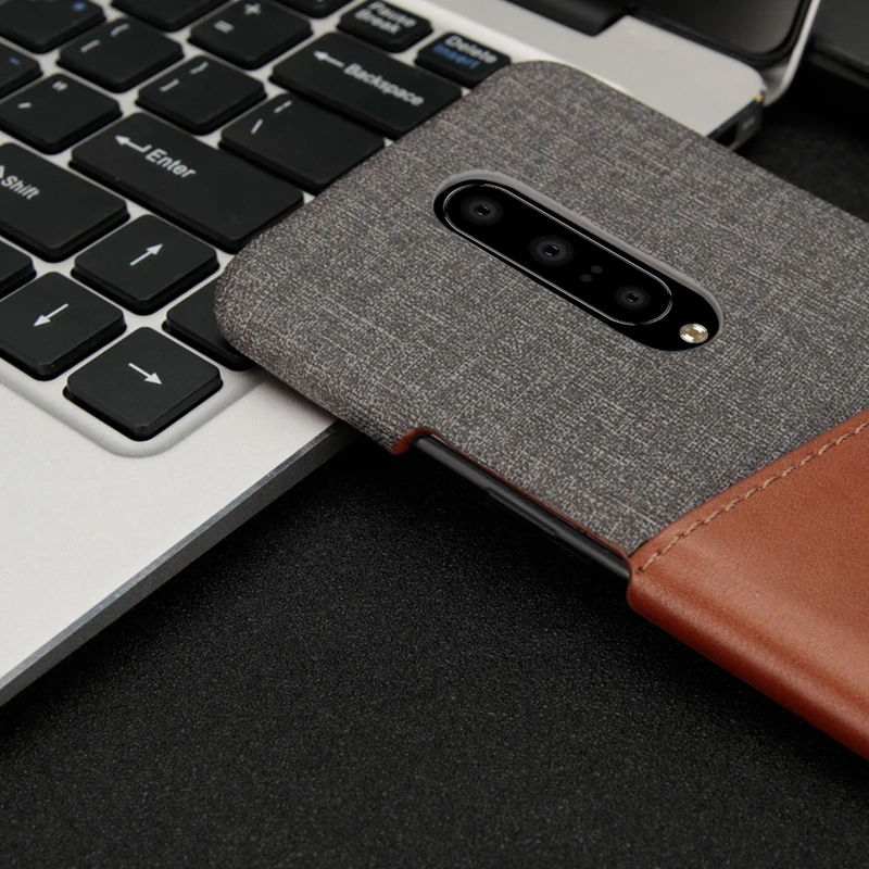 Роскошный прошитый чехол из искусственной кожи для телефона Oneplus 7 с карманом