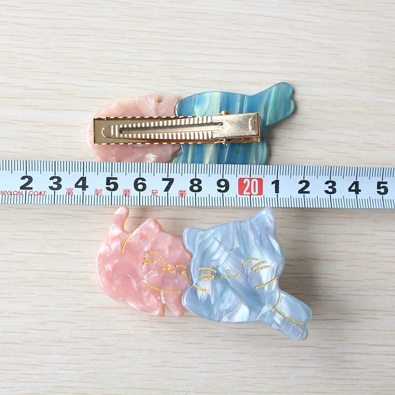 Взрослых заклинание кошка Hairpins20pcs мультфильм кошка дети заколки для волос женские головные уборы милые девушки Ацетатный лист заколки для волос