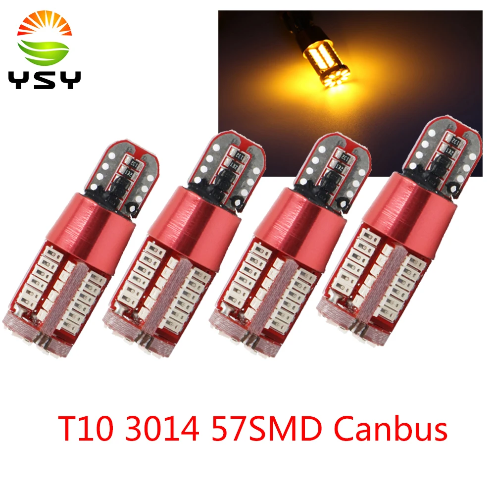 YSY 100X T10 led 168 192 2825 w5w супер яркий 57 SMD 3014 LED CANBUS без ошибок авто клиновидный маркер