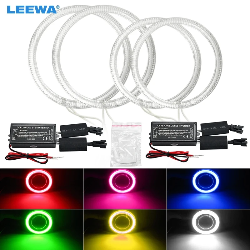 LEEWA 2X100MM 2X126MM 4 шт./компл. специальные автомобильные Кольца CCFL гало ангельские