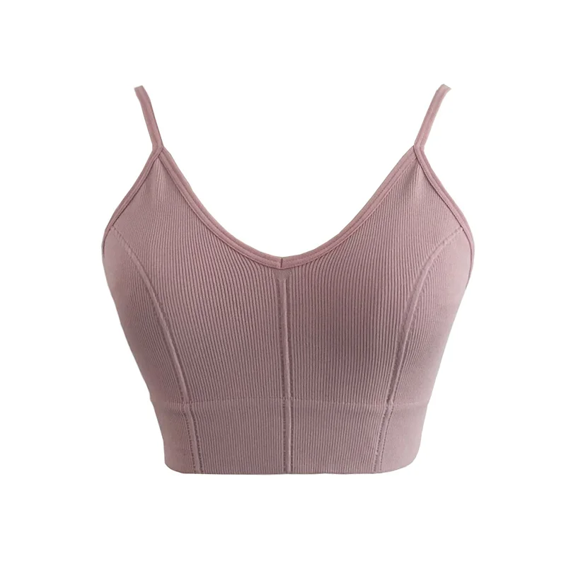 2019 Summer Very Sexy Knitted Short Tank Top Backless 4 Colors Base Pure Color Low Cut Threaded Cotton One Size | Женская одежда