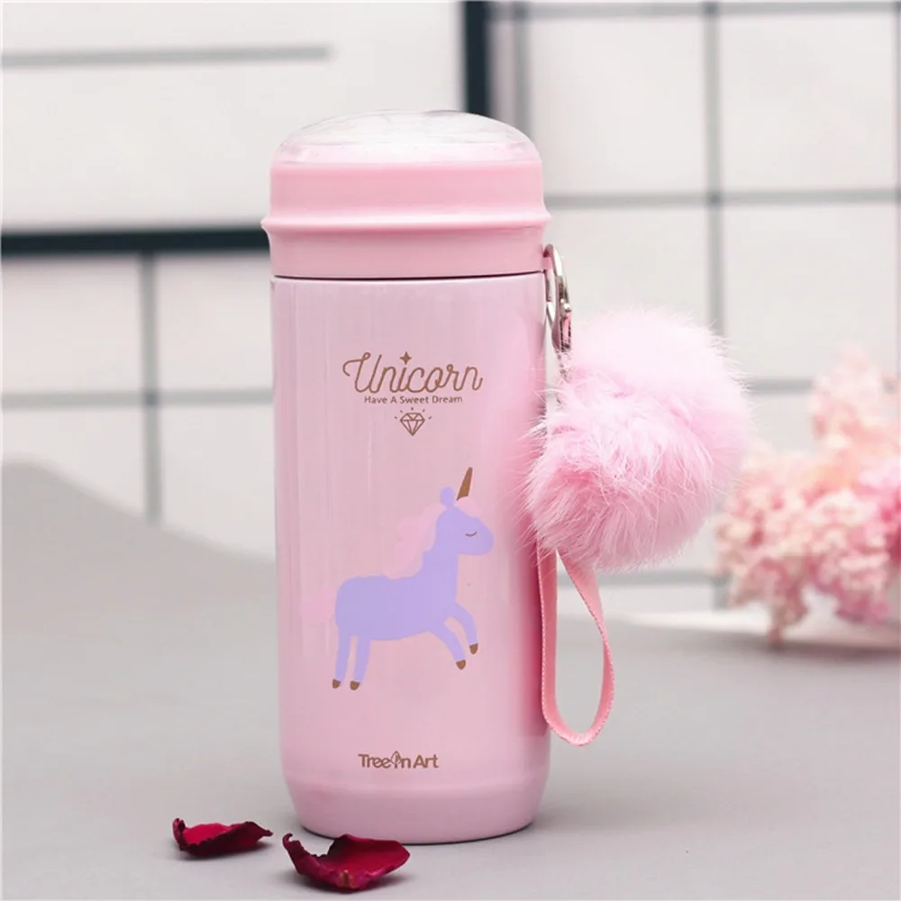1 шт. детская Милая Радужная бутылка для воды с единорогом Спортивная пластиковая