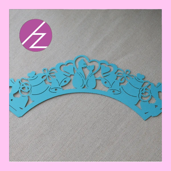 50 шт./лот бумажные изделия с лазерной резкой милые животные дизайн украшение для