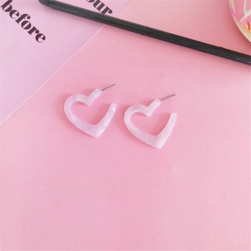 XQFree shipping fashion ladies jewelry sweet heart-shaped girls earrings fresh and simple campus student accessories New popular | Украшения