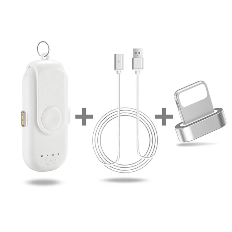 iPhone white Портативное магнитное зарядное устройство для IPhone/samsung/Xiaomi/huawei магнитное зарядное устройство кабель быстрого зарядного устройства для Lightning type-C Android - Plug Type: iPhone white
