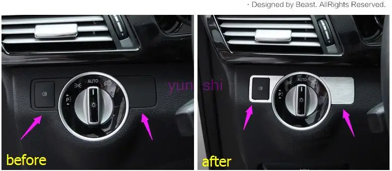 Кнопка регулировки крышки фары декоративная лампа наклейка для Mercedes-Benz A B C E class GLK