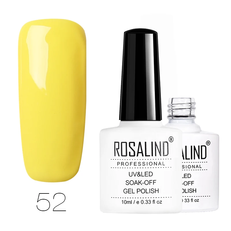 RD52 ROSALIND Гель-лак для ногтей Gliiter лак для ногтей перманентные лаки для ногтей для маникюра верхнее покрытие лак паук для праймер для ногтей - Цвет: RD52