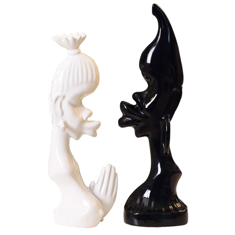 Exquisite Ceramic Modern People Model Figurines Decorated Furnishings Wedding Room Decoration Ornaments Craft Gifts | Дом и сад