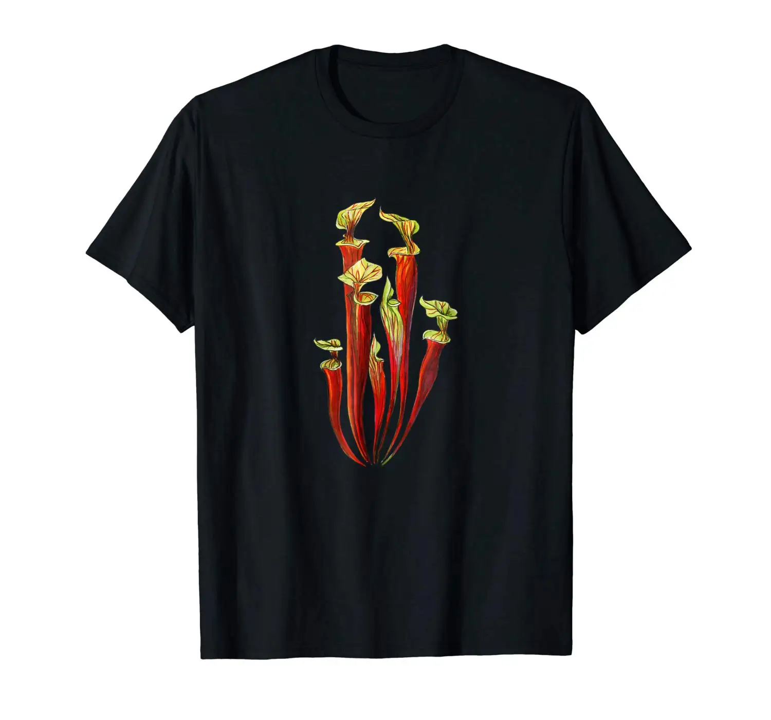 

Sarracenia Carnivorous Plants T-shirt Short Sleeve Men T shirt Tops Summer Mens 100% Cotton Short Sleeve Print