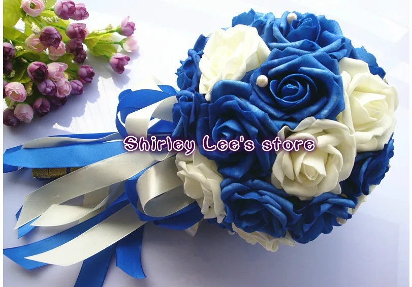 Новое поступление! (8 шт./лот) Красивые Свадебные цветы букеты с жемчугом