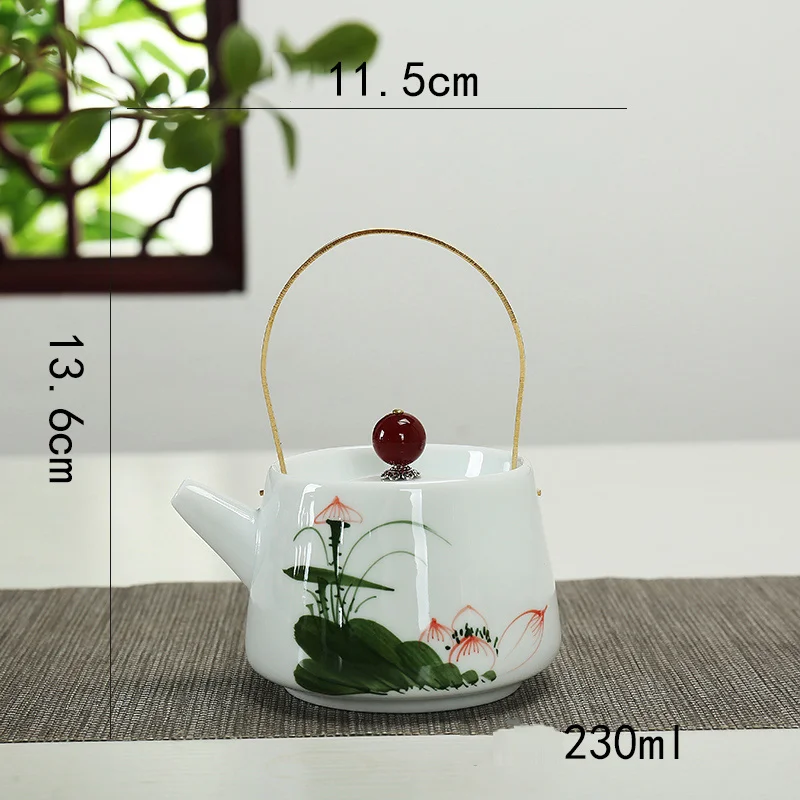 Hand-Hainted ceramic teapot kettle tea cup for puer chinese pot portable set kettles kung fu | Дом и сад