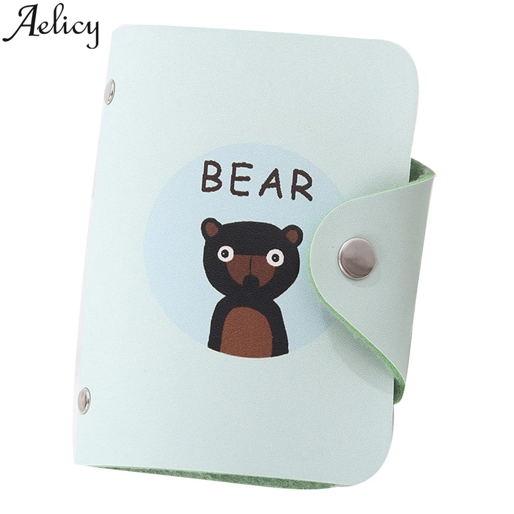 Aelicy модный креативный свежий милый короткий кошелек с животными кожаный