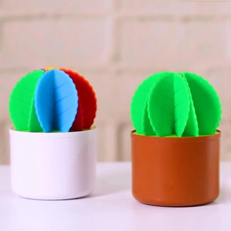 Набор силиконовых подставок в виде кактуса милый коврик для чашки набор