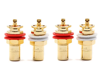 4 piece Hifi усилитель RCA разъем cmc816u RCA для аудио динамик медь позолоченный cmc816 RCA разъем - Цвет: 4 piece