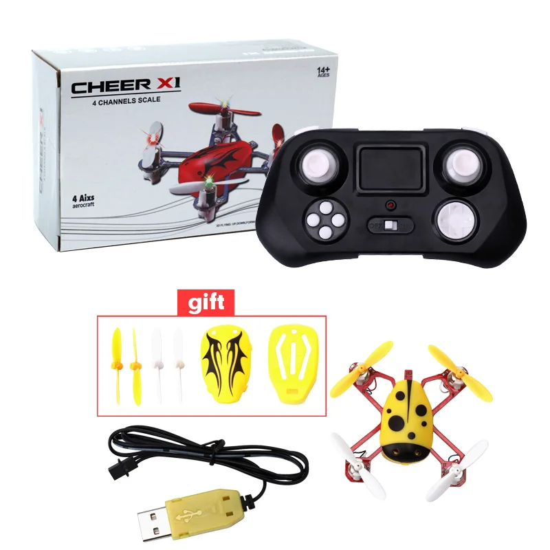Cheer X1 популярные мини беспилотный Летающий Божья коровка RC Quadcopter 2 4 г 4CH
