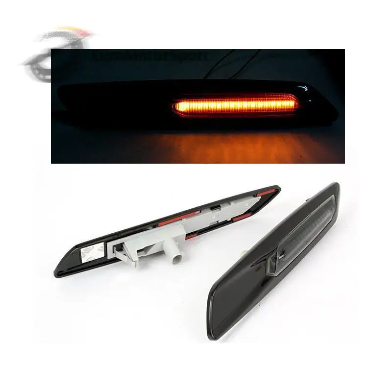 Прозрачные линзы серебристо черного цвета отделки Светодиодный Боковой