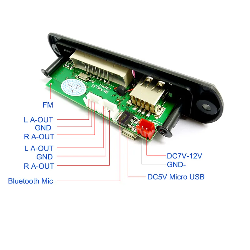 Беспроводной Bluetooth Hands Free 12 в MP3 WMA FLAC декодер плата аудио модуль USB SD FM РАДИО