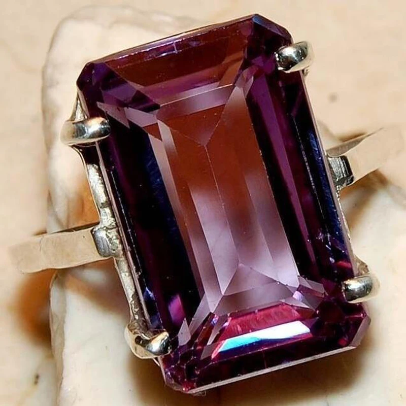 Женские свадебные кольца с блестящими кристаллами Lday фиолетовые Свадебные