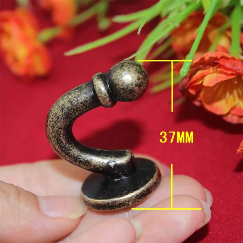 Zinc Alloy Wall Hooks Clothes Hat Bathroom Apartments Hook With Screws 37*24mm 10Pcs |