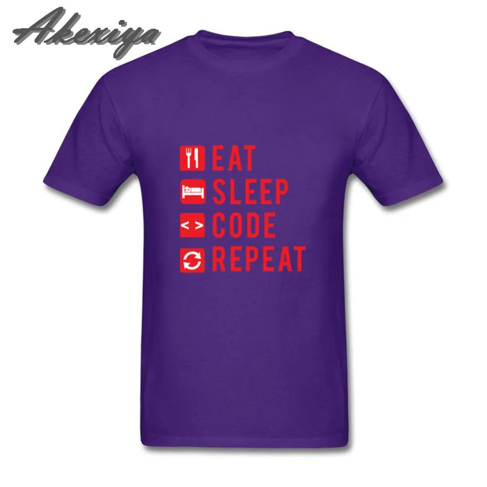 Одежда Eat Sleep Code Repeat Gift for Geek Programmer Hacker Футболка Мужская хлопковая футболка с