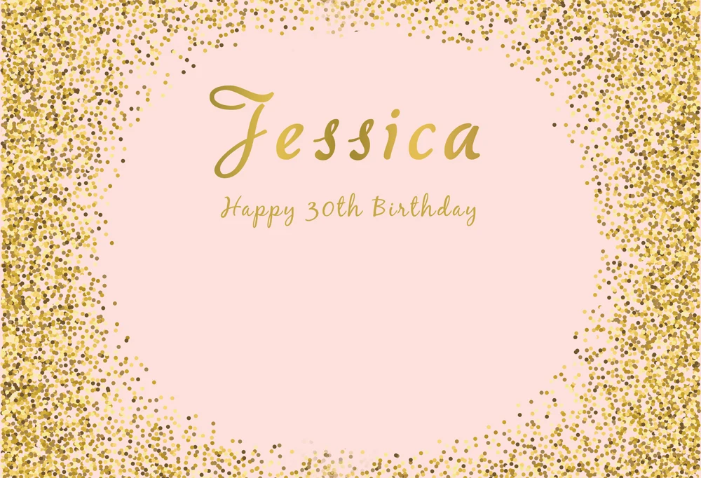 

Customizable Baby Shower Birthday Photography Backdrop Thin Vinyl Photobooth Gold Background for Pictures HUAYI W-661