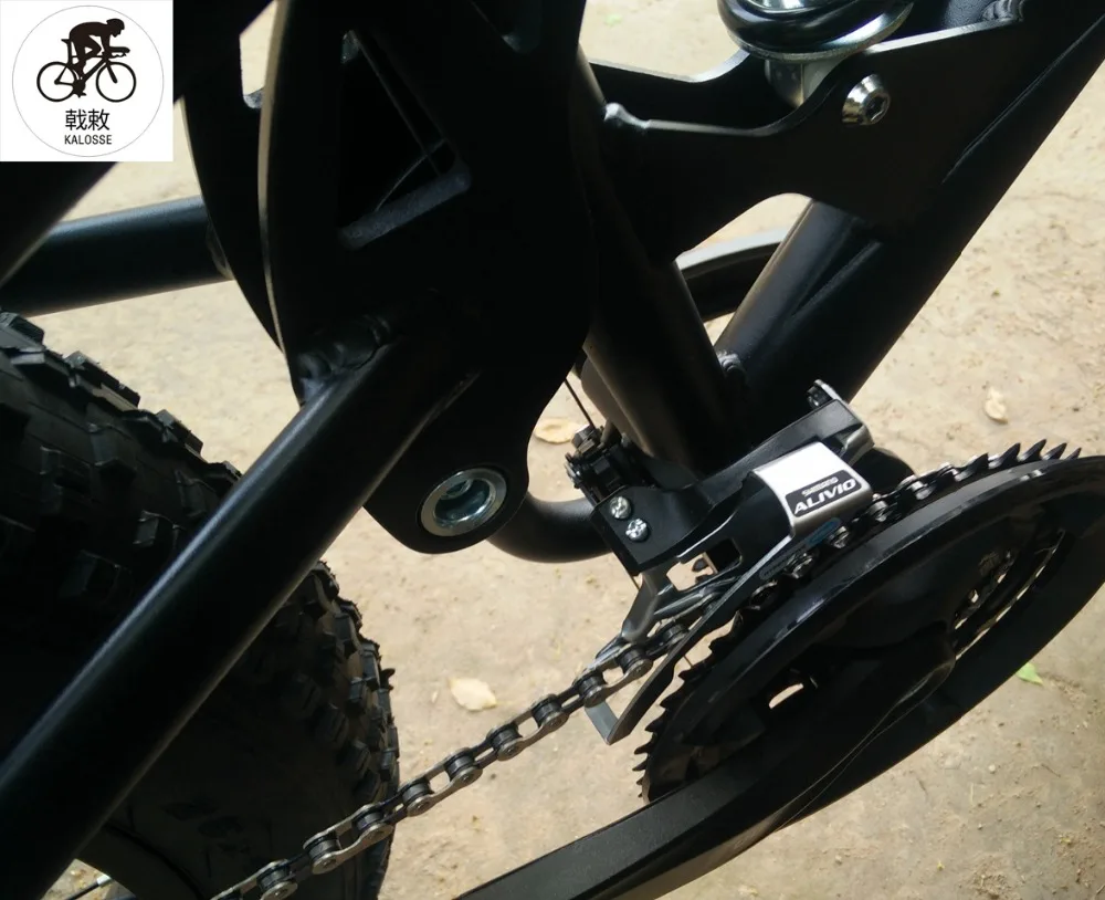 Kalosse полноподвесная рама из сплава Fat bike 165 мм для путешествий DH снежный велосипед